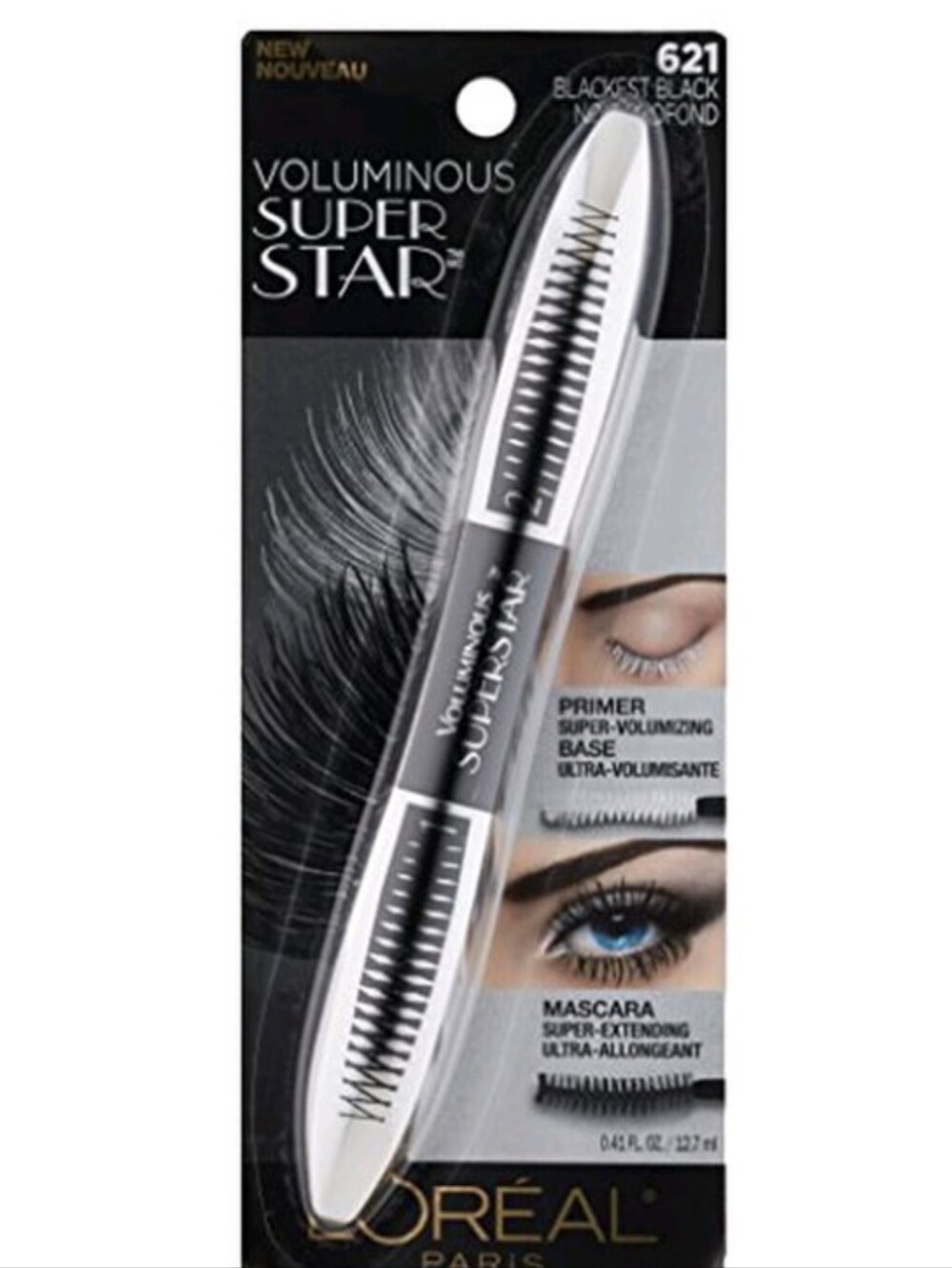 L'Oreal Voluminous Super Star Mascara Blackest Black